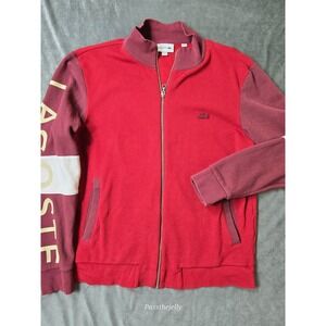 Lacoste Jacket Mens Medium Colorblock Spellout Patchwork Crocodile Y2K Full Zip‎